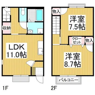 ReliefCourt稲田A【101号室】の間取り