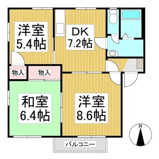 フレグランス恵W棟【201号室】の間取り