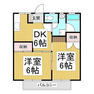 ハイツ城 C【101号室】の間取り