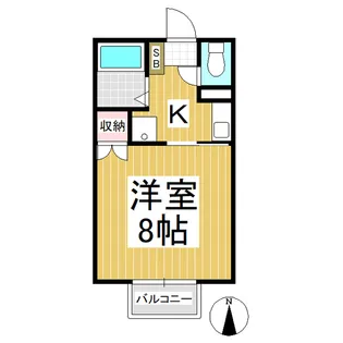 セゾン・ドアマデウス B棟【102号室】の間取り