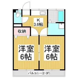 文化台マンション【201号室】の間取り