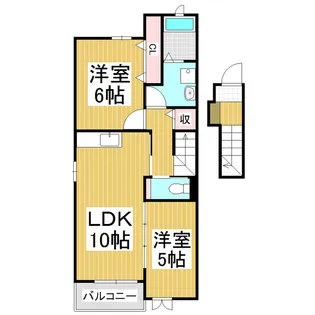 カーサ 藍C【2階】の間取り