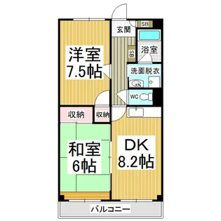 アーバンアズマ【301号室】の間取り