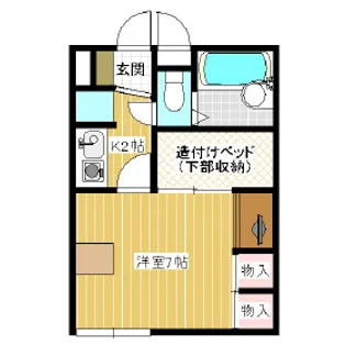 レオパレスタカギⅢ【202号室】の間取り