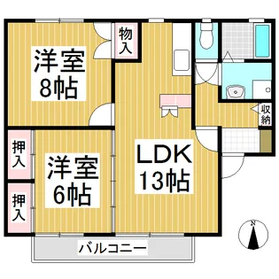 フレール泉【202号室】の間取り