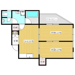福禄ビル【302号室】の間取り
