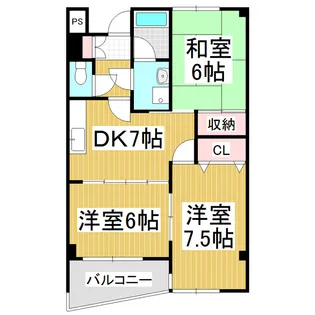 しるく・いち【302号室】の間取り