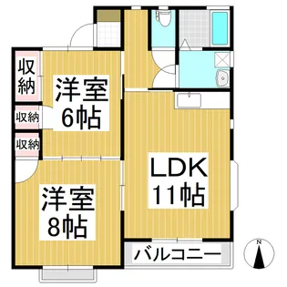 高和ハイツ2【103号室】の間取り