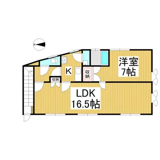 エコムハウステナント【2F号室】の間取り