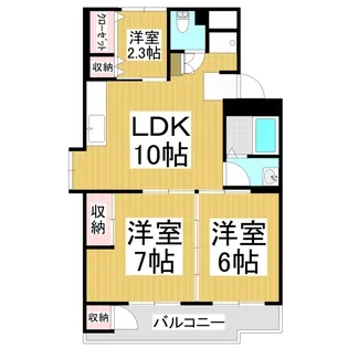 シャンボールみわ【405号室】の間取り