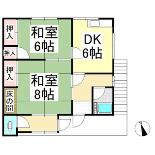 芝宮アパート1【1号室】の間取り
