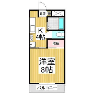 ロイヤルハイツT&T Ⅱ【1-F号室】の間取り