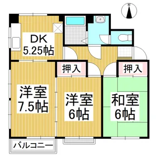 さがべいハイツ【402号室】の間取り