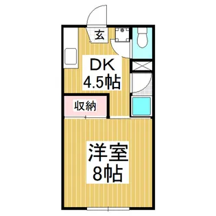 アップルハイツⅡ【101号室】の間取り