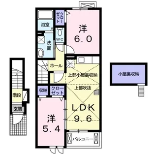 トゥー・ル・モンド弐番館【2階】の間取り