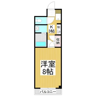 プランタン若里Ⅰ【105号室】の間取り