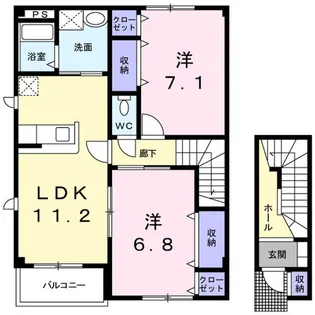 グレース望月B【2階】の間取り