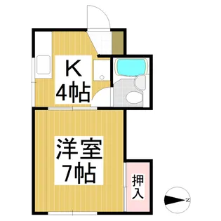 ハイツエトランゼみこと川 B棟【101号室】の間取り