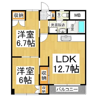 松本北澤ビル【102号室】の間取り