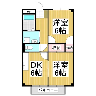 ファインビュー常念【101号室】の間取り
