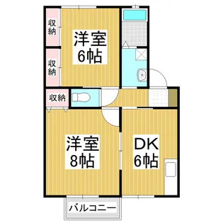 メゾンルトンB【208号室】の間取り