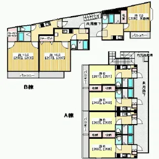 ラ・ポールあさまA【203号室】の間取り