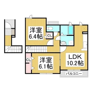 ポポラーレ善【2階】の間取り