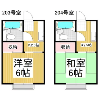 コーポみすず【201号室】の間取り