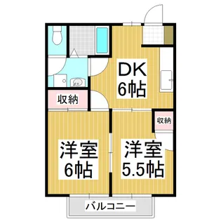 メゾンオンソレイエ【1階】の間取り