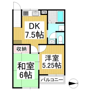 長野県東御市加沢【アパート】の間取り