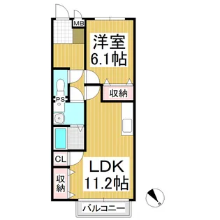 サープラス寿A【1階】の間取り