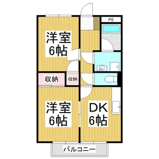 Surplus Twoハイツ水城北【2階】の間取り