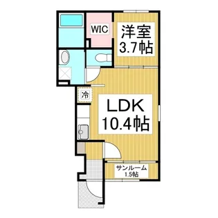 プティヴィル【1階】の間取り