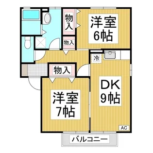 アプリコートくいせけ B棟【101号室】の間取り