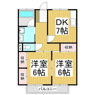 サンリツサニーハイツ Ⅲ【213号室】の間取り