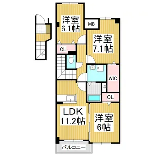 アビタシオン ラフィネ【2階】の間取り