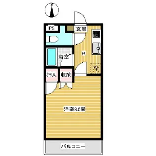 コスモウィン B棟【206号室】の間取り