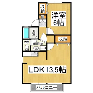 オアシスTAKE【A101号室】の間取り