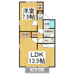 オアシスTAKE【B108号室】の間取り