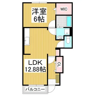 プレッソ安曇野【1階】の間取り