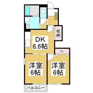 ノースアルプスA【1階】の間取り