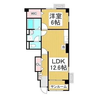 バードランド B【102号室】の間取り