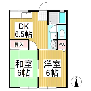 サニーハイツ1号棟【105号室】の間取り
