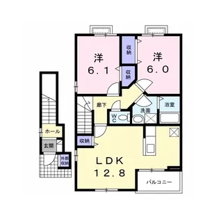 Villa Raffine【2階】の間取り