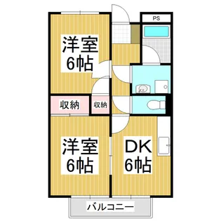 モンターニュ横山【1階】の間取り
