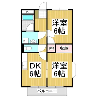 モンターニュ横山【2階】の間取り