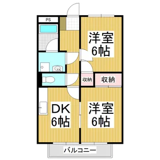 モンターニュ横山【3階】の間取り