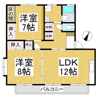 シープスリー3号館【3-B号室】の間取り