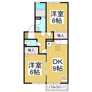 ツインズコート稲田 B棟【1階】の間取り