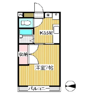 マ・メゾン【2-D号室】の間取り